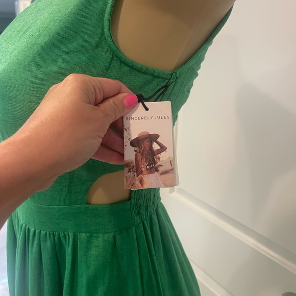 New Sincerely Jules Green Dress small - Picture 3 of 6